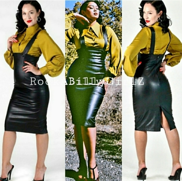 Tatyana 1940's Willow Chartreuse Satin Blouse Pinup Bishop Sleeves Arrow Collar - Picture 9 of 12